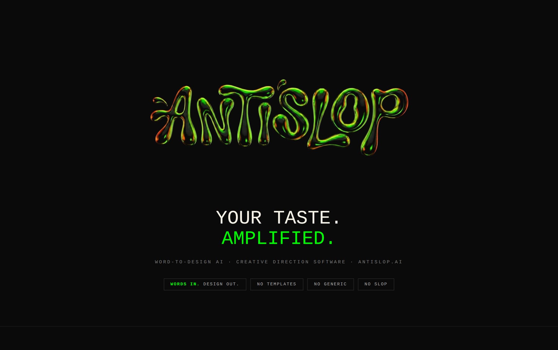 ANTISLOP+ — Logo & Branding · Design AI
